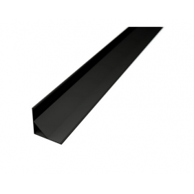 Profil LED Colt Aparent 2m 16x16mm Negru cu Dispersor Opal Alb Profil LED Colt Aparent 2m 16x16mm Negru cu Dispersor Opal Alb