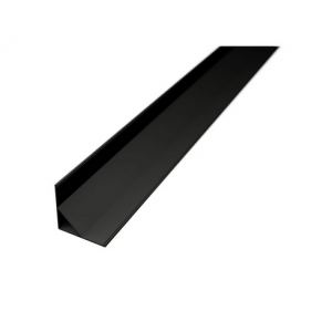 Profil LED Colt Aparent 2m 16x16mm Negru cu Dispersor Opal Alb 