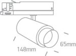 SPOT SINA 230V LED 15W ZOOM ALB 65650AT - imagine 2