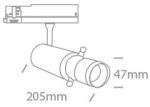 SPOT SINA 230V LED 12W SUPER NARROW ZOOM 65668T NEGRU - imagine 2