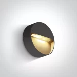 APLICA EXTERIOR LED 3W ROUND IP54 ANHTRACIT 67359