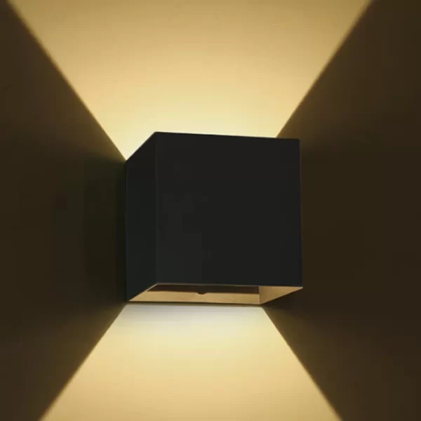 APLICA EXTERIOR LED 6W CUBE BLACK IP54 67398C
