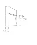 APLICA EXTERIOR LED 9W SQUARE WALL IP54 67360A