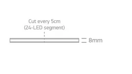 Banda LED COB 8mm 11.2W/m 24V 3000K Alb Cald Lumina Continua IP20, Rola 5m, Spectrum