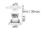 FLOS EASY-KAP80 SPOT INCASTRAT 9,2W LED FIX 03.4192.B1