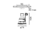 FLOS KAP80 SPOT INCASTRAT BEC LED FIX 03.4229