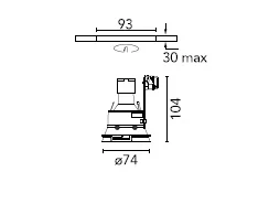 FLOS KAP80 SPOT INCASTRAT BEC LED FIX 03.4229