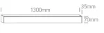 LAMPA LINIARA LED 40W+20W MULTISPOT UP-DOWN UGR17 L130