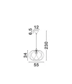 LAMPA SUSPENDATA BORA 12W LED E27 SILK D55
