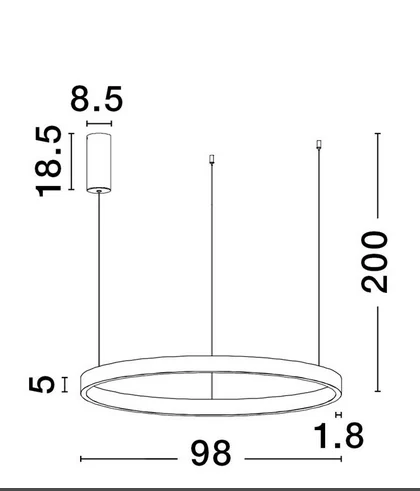 LAMPA SUSPENDATA ELOWEN LED 106W UP-DOWN D100