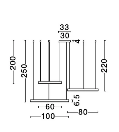 LAMPA SUSPENDATA LED 140W BRASS GOLD D140