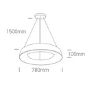 LAMPA SUSPENDATA LED 80W RING D78cm 62180NB