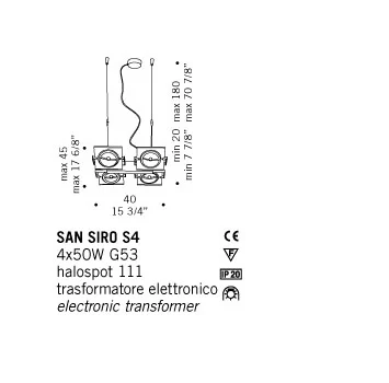 LAMPA SUSPENDATA MURANO SAN SIRO S4 DeMAJO