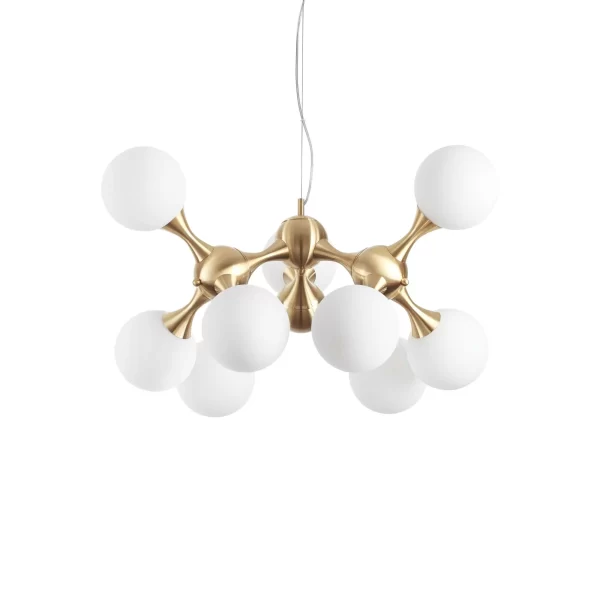 LAMPA SUSPENDATA NODI SP9 E14 GOLD SATINAT