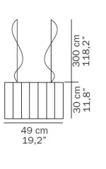LAMPA SUSPENDATA OLUCE PIN STRIPE BIANCO - design Laudani-Romanelli