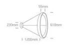 LAMPA SUSPENDATA RING LED 50W BRASS 62144NB