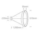 LAMPA SUSPENDATA RING LED 50W WHITE 62144NB