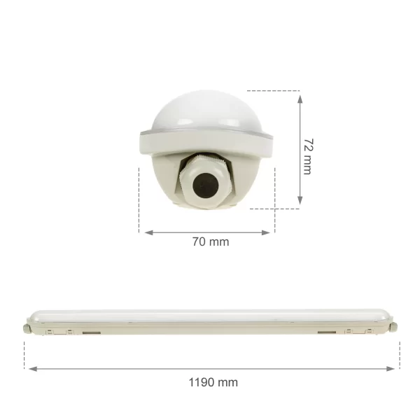 LAMPA TEHNICA LED 40W LIMEA-GIGANT L120cm IP66 IK10