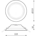 LED PANEL ROUND KENTAU 20W D225
