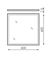 PANEL LED 43W INCASTRAT SLIM FLICKER FREE 60x60