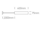 PENDUL CILINDER GU10 BRASS-GREY METAL L400mm