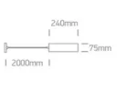 PENDUL CILINDRIC GU10 WHITE L240mm