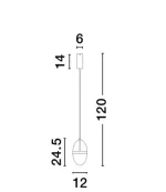 PENDUL EGNA LED 13W GOLD-OPAL GLASS