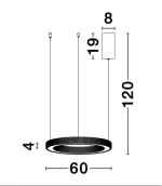 PENDUL FIORE LED 60W ANTIC GOLD BRASS D60