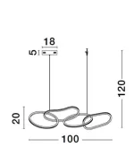 PENDUL GIRISH LED 50W GOLD