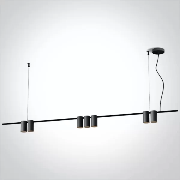 PENDUL LINIAR 7x7W GU10 LED BLACK