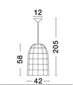PENDUL MEDITERANEAN GRIFFIN E27 ZAMBILA USCATA D42