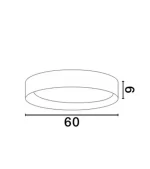 PLAFONIERA LED 50W STAKE D60 BLACK-WOOD