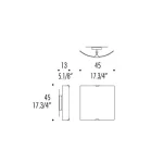 PLAFONIERA LEUCOS SELIS PP45 TH-design R. Toso & N. Massari