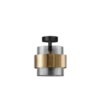 PLAFONIERA SIANNA E27 LED GLASS BRASS GOLD IP20