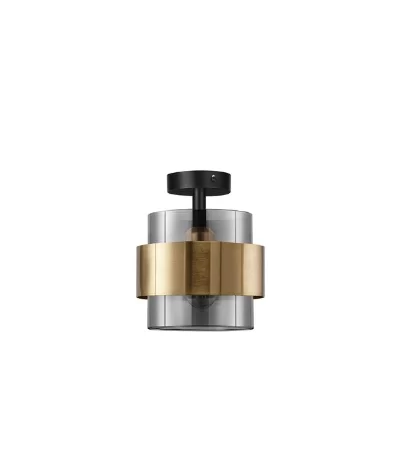 PLAFONIERA SIANNA E27 LED GLASS BRASS GOLD IP20
