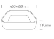 PLAFONIERA SQUARE LED 38W CCTV D45 WHITE