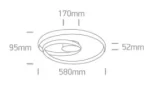 PLAFONIERA SWIRL LED 30W D58 BRASS