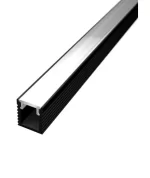 Profil Aparent Banda LED ULTRASLIM 8mm 2m Negru cu Dispersor Opal LP601B