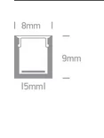 Profil LED Aparent 2m 8mm Aluminiu Alb cu Dispersor Opal - 7901