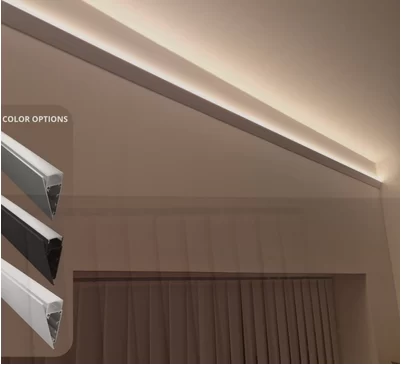 Profil LED Aparent de Perete 2m Aluminiu cu Dispersor Opal - LP403