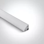 Profil LED Colt Aparent 2m 16x16mm Aluminiu cu Dispersor Opal Alb - 7908A