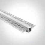Profil LED Incastrat Trimless Rigips 2m 13mm Aluminiu cu Dispersor Opal - 7901TR