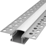 Profil LED Incastrat Trimless Rigips 2m 14.5mm Aluminiu cu Dispersor Opal - LP309