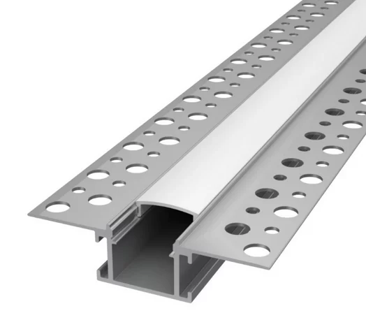Profil LED Incastrat Trimless Rigips 2m 14.5mm Aluminiu cu Dispersor Opal - LP309