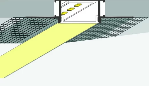 Profil LED Incastrat Trimless Rigips 2m 20.8mm Aluminiu cu Dispersor Opal Alb - IO-LP305