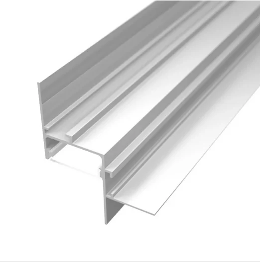 Profil LED Incastrat Trimless Rigips 2m 23mm Aluminiu Alb cu Dispersor Opal Satinat