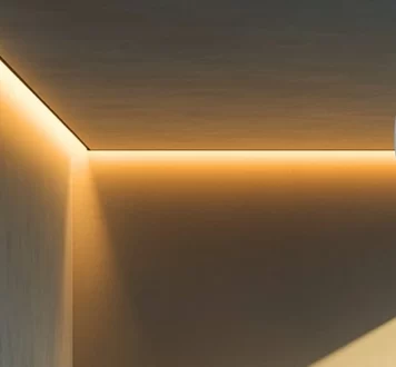 Profil LED Incastrat Trimless Rigips 2m 23mm Aluminiu Alb cu Dispersor Opal Satinat