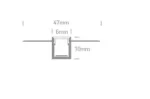 Profil LED Incastrat Trimless Rigips Flexibil 2m Aluminiu Neon-Flex- 7901AATR