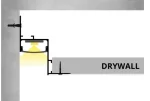 Profil LED Scafa Trimless Wall Glow Aluminiu cu Dispersor Opal 2m- 503