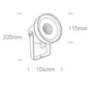 PROIECTOR EXTERIOR LED SPIKE 9W IP65 ANTHRACITE 67196C